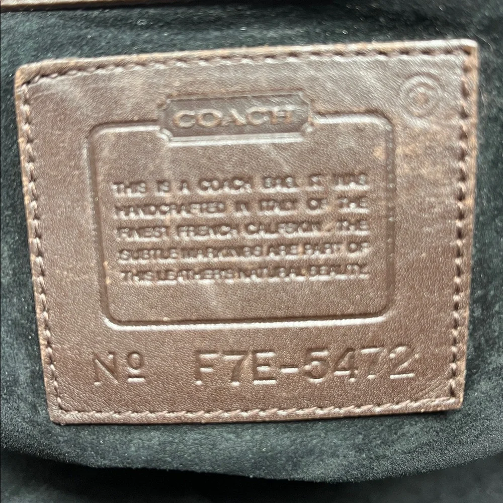 VINTAGE COACH 1997 LEGACY ZIPPER TOP TOTE CALFSKIN LEATHER MADE IN ITALY - Picture 4 of 17
